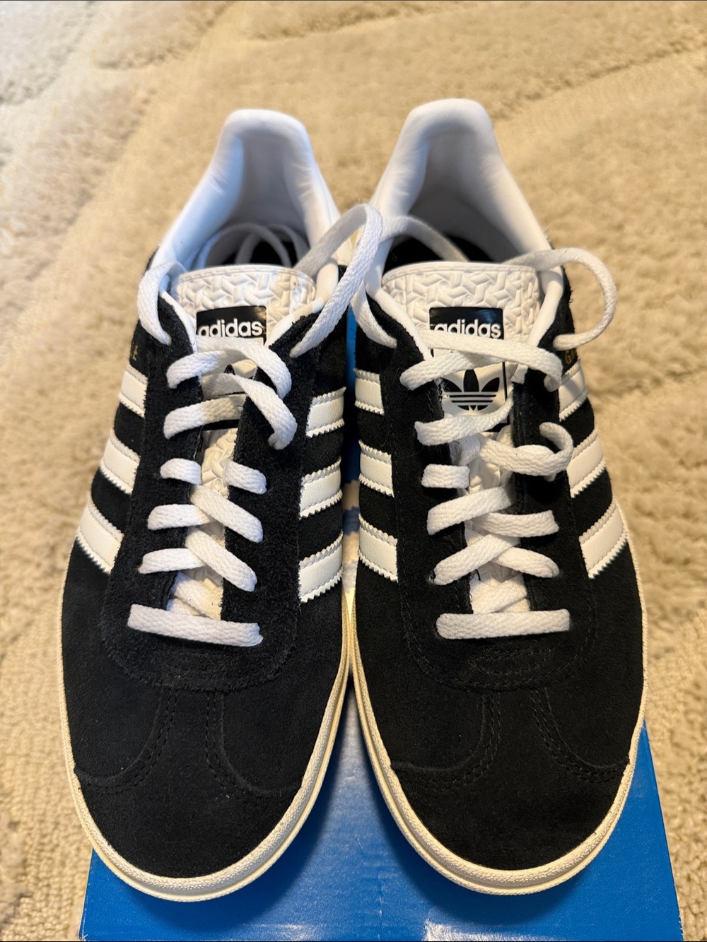 Adidas Women’s Black and White Gazelle Bold Platform Sneaker